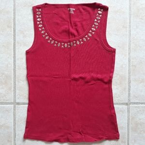 2x*Host Pick*St John's Bay ribbed fancy tank top